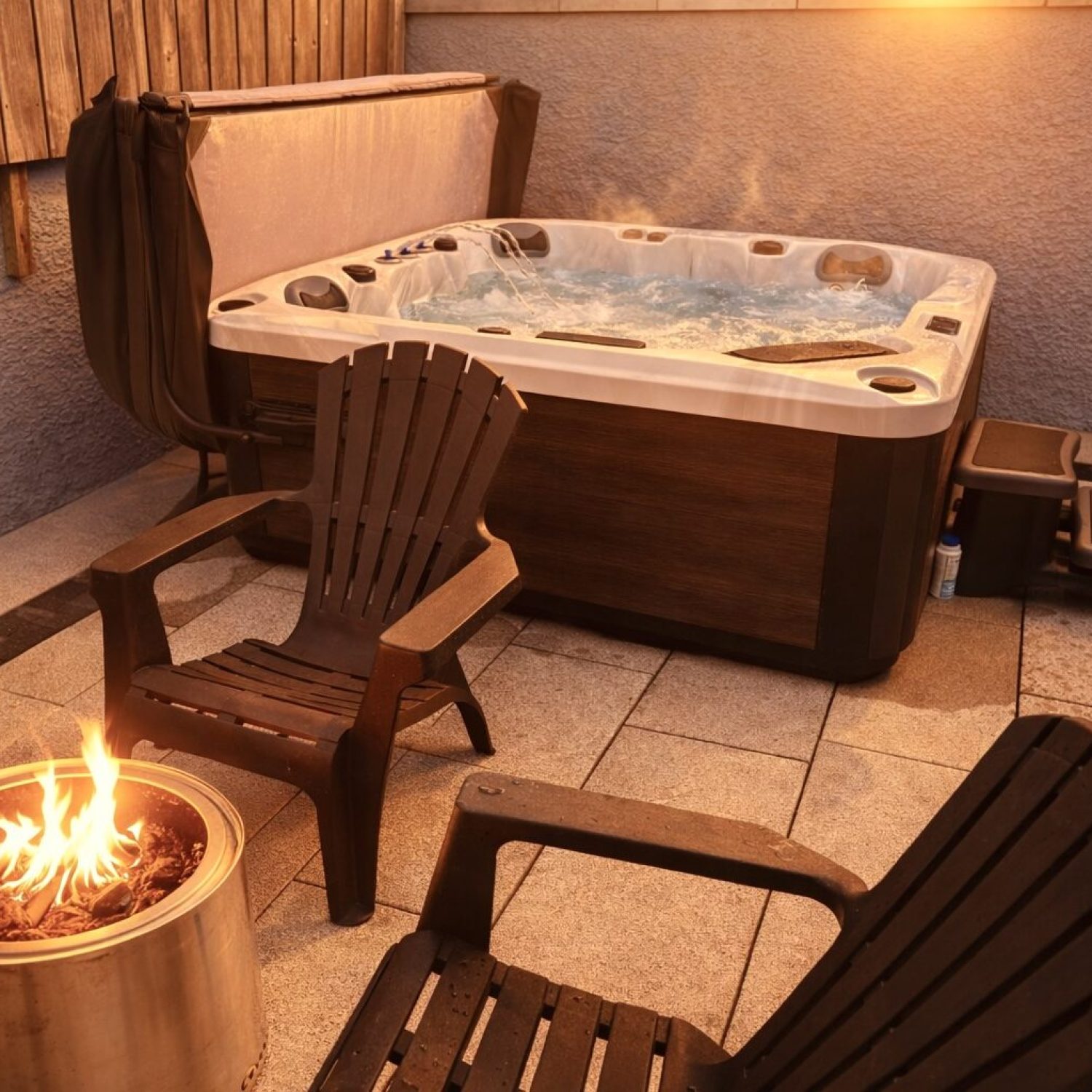 Hot tub & firepit