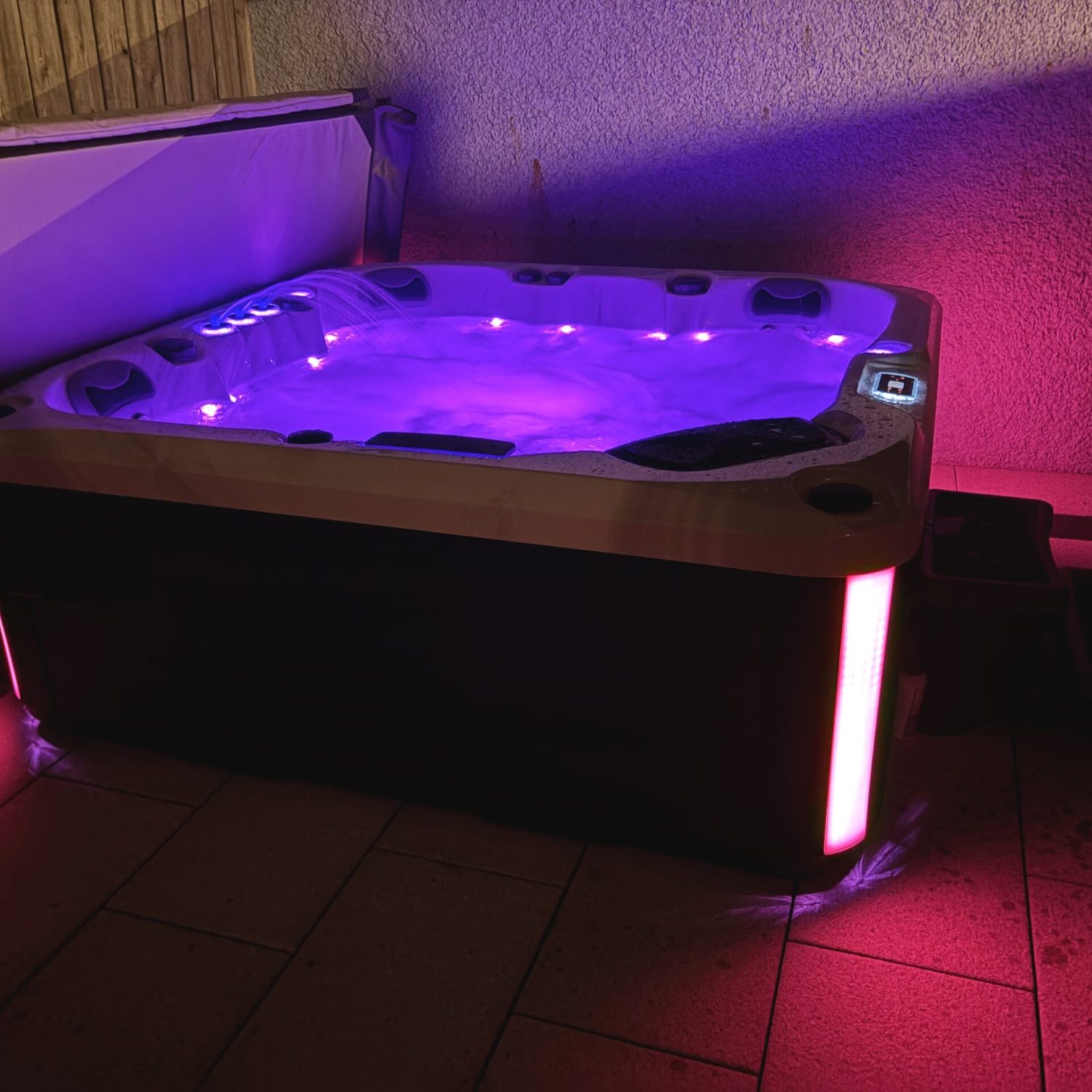 Hot tub at night